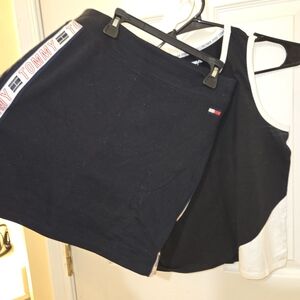 Tommy Hilfiger Black Skirt and Tank Set